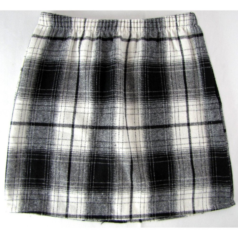 SALE! Plaid Black White Short Mini Skirt